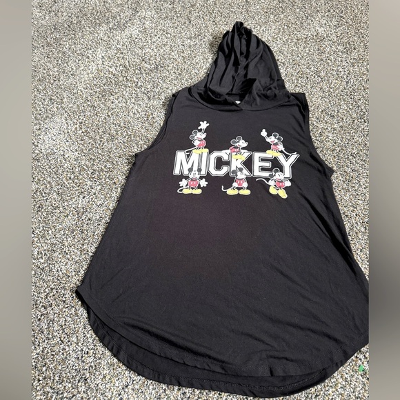 Disney Tops - Disney Mickey Mouse Sleeveless Hooded Top Juniors Size Xl/XG 15/17